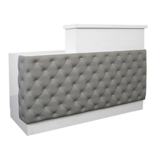 Lux Tufted Reception Desk With ADA Compliance SalonSpaStore.com
