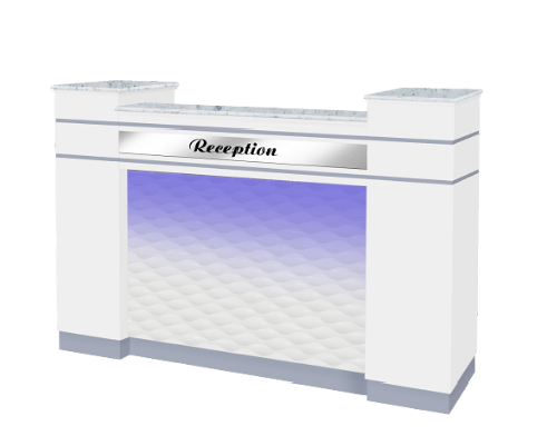 ARGUS Reception Counter - GLOSS WHITE SalonSpaStore.com