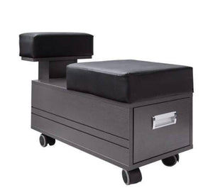 Elevate PediCart Stool with Footrest Gray SalonSpaStore.com