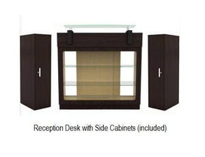 Berkeley Reception Desk with Side Cabinets SalonSpaStore.com