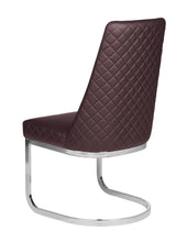 Chevron, Diamond Chrome Customer Chair, Client Chair Chocolate - Diamond SalonSpaStore.com