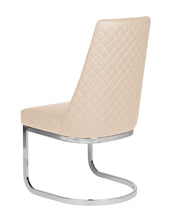 Chevron, Diamond Chrome Customer Chair, Client Chair Khaki - Diamond SalonSpaStore.com