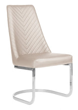 Chevron, Diamond Chrome Customer Chair, Client Chair Khaki - Chevron SalonSpaStore.com