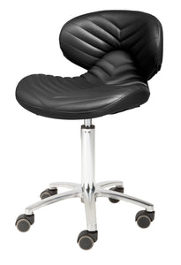 Chevron Manicure Technician Stool Black SalonSpaStore.com