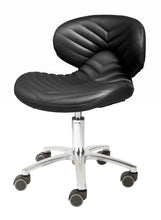 Chevron Pedicure Technician Stool Black SalonSpaStore.com