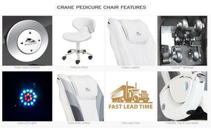 Crane White Edition Pedicure Spa Chair SalonSpaStore.com