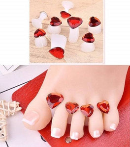 Designer Toe Separators for Home or Salon - Red Hearts SalonSpaStore.com