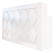 Diamond Wood Reception Desk w/ LED Back-lit Front SalonSpaStore.com