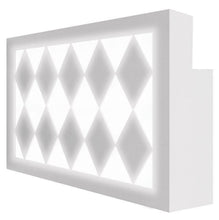 Diamond Wood Reception Desk w/ LED Back-lit Front SalonSpaStore.com