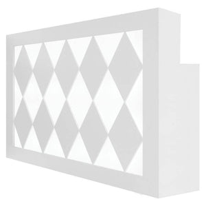 Diamond Wood Reception Desk w/ LED Back-lit Front SalonSpaStore.com