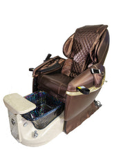 Diva Deluxe Pedicure Spa - Full Body Massage Chair Coffee Chair - White Base - Black Sink SalonSpaStore.com