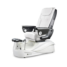 Empress RXO Pedicure Chair with White Upholstery and White Base with White Bowl