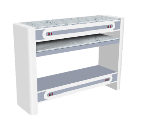 GOLDCREST DRYER STATION (Rectangle) - Gloss White SalonSpaStore.com