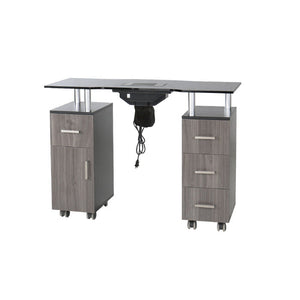 Glasglow Manicure Nail Table with Dust Fan SalonSpaStore.com