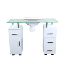 Glasglow Manicure Nail Table with Dust Fan SalonSpaStore.com