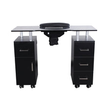 Glasglow Manicure Nail Table with Dust Fan SalonSpaStore.com