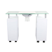 Glasglow Manicure Nail Table with Dust Fan SalonSpaStore.com