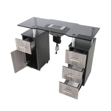 Glasglow Manicure Nail Table with Dust Fan SalonSpaStore.com