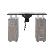 Glasglow Manicure Nail Table with Dust Fan SalonSpaStore.com