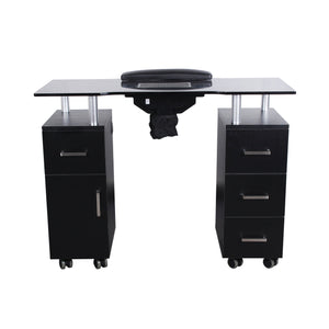 Glasglow Manicure Nail Table with Dust Fan SalonSpaStore.com