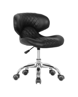 Hugo Short Pedicure Stool Black SalonSpaStore.com