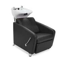 Klyne Shampoo Backwash Unit Black Chair White Bowl SalonSpaStore.com