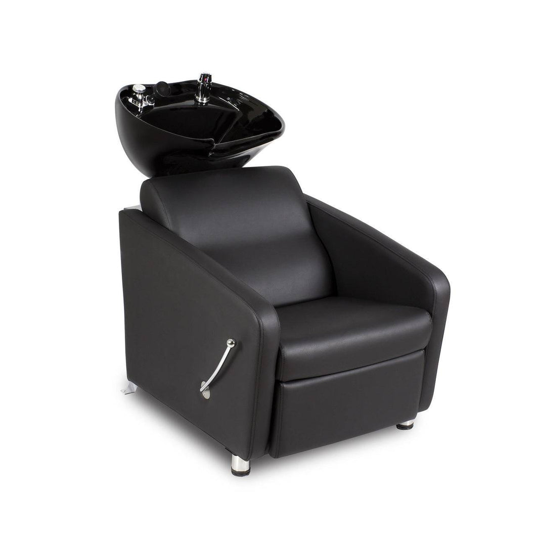 Klyne Shampoo Backwash Unit Black Chair Black Bowl SalonSpaStore.com