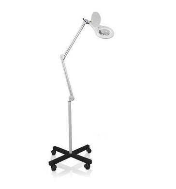 FS-205 LED Magnifying Lamp on Rolling Stand, Adjustable Arm SalonSpaStore.com