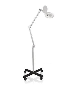 FS-205 LED Magnifying Lamp on Rolling Stand, Adjustable Arm SalonSpaStore.com