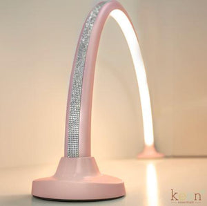 LUNA LED Tabletop Lamp, Pink or White Pink with Rhinestones SalonSpaStore.com