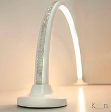 LUNA LED Tabletop Lamp, Pink or White White with Rhinestones SalonSpaStore.com