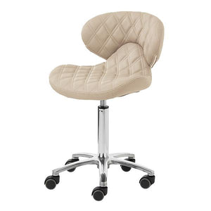 Lexi II Technician Stool Chair - Manicure or Pedicure Height Manicure Height Khaki SalonSpaStore.com