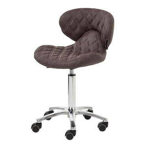 Lexi II Technician Stool Chair - Manicure or Pedicure Height Manicure Height Chocolate SalonSpaStore.com