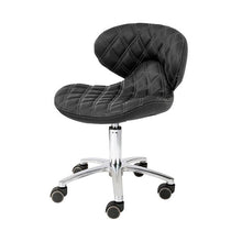 Lexi II Technician Stool Chair - Manicure or Pedicure Height Pedicure Height Black SalonSpaStore.com