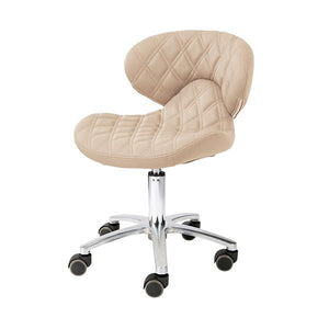 Lexi II Technician Stool Chair - Manicure or Pedicure Height Pedicure Height Khaki SalonSpaStore.com