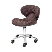 Lexi II Technician Stool Chair - Manicure or Pedicure Height Pedicure Height Chocolate SalonSpaStore.com