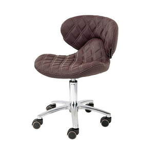 Lexi II Technician Stool Chair - Manicure or Pedicure Height Pedicure Height Chocolate SalonSpaStore.com