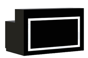 Lume Reception Desk Matte Black SalonSpaStore.com