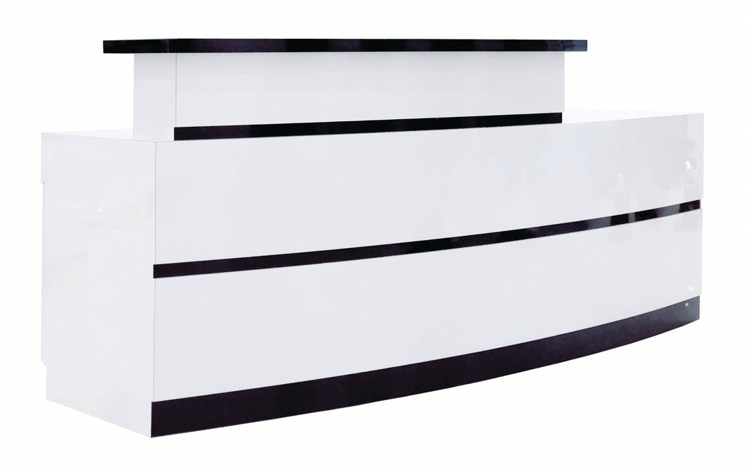 Lux Black & White Reception Desk SalonSpaStore.com