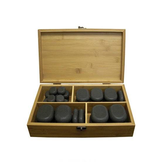 Massage Stones - 36 Piece Set with Box SalonSpaStore.com