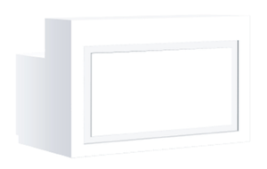 Lume Reception Desk Matte White SalonSpaStore.com