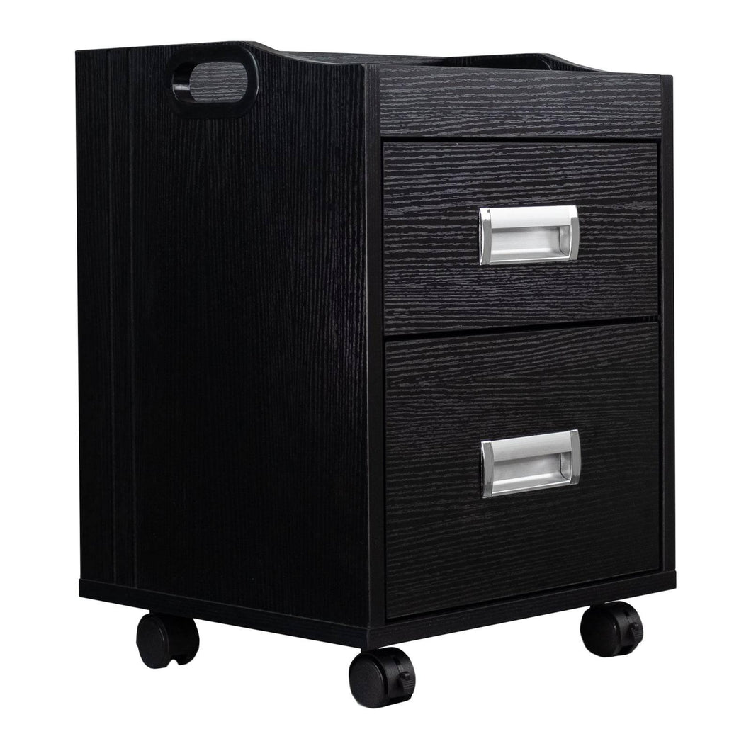 Elevate Mani Pedi Trolley Cart Black SalonSpaStore.com