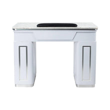 Napa Manicure Nail Table - White/Silver SalonSpaStore.com