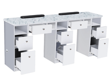 Nova I Double Manicure Table W/Exhaust SalonSpaStore.com