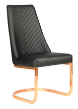 Rose Gold Customer Chair, Client Chair Black - Chevron SalonSpaStore.com