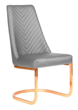 Rose Gold Customer Chair, Client Chair Gray - Chevron SalonSpaStore.com