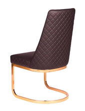 Rose Gold Customer Chair, Client Chair Chocolate - Diamond SalonSpaStore.com