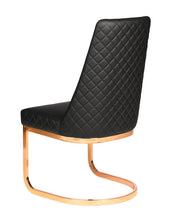 Rose Gold Customer Chair, Client Chair Black - Diamond SalonSpaStore.com