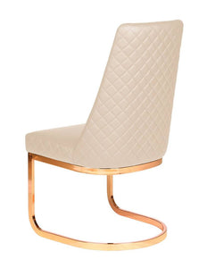 Rose Gold Customer Chair, Client Chair Khaki - Diamond SalonSpaStore.com
