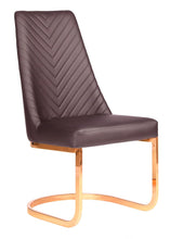 Rose Gold Customer Chair, Client Chair Chocolate - Chevron SalonSpaStore.com